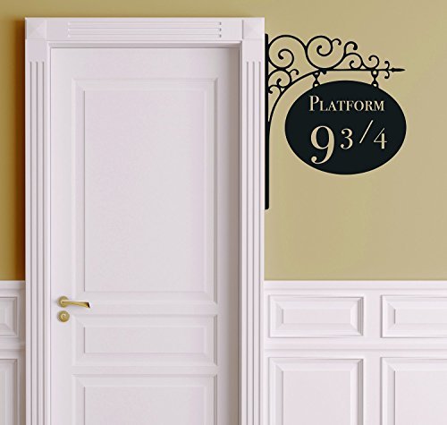 Leisure4U Platform 9 3/4 Harry Potter Door Nursery Wall Decor Sticker Decal Removable Vinyl Name Wall Art Decal