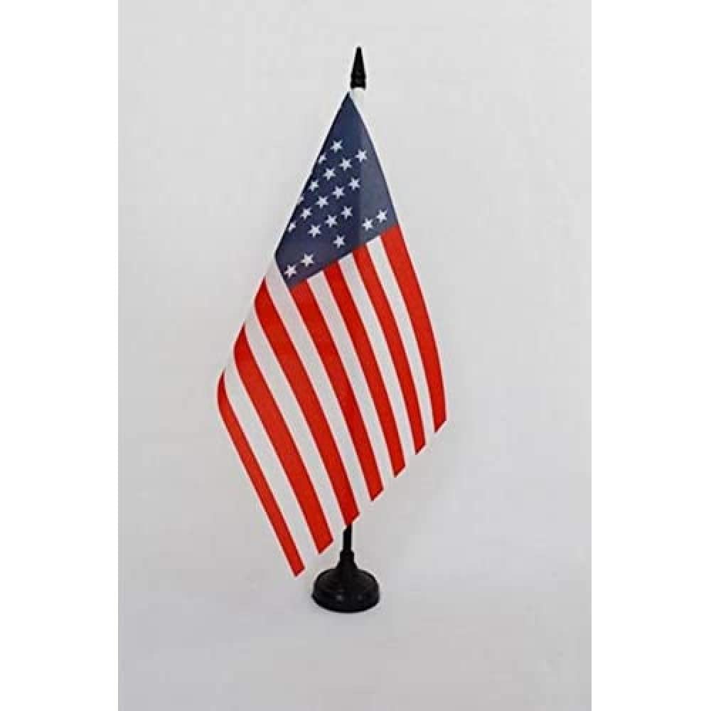 AZ FLAG United States Battle of Fort Sumter 1861 Table Flag 5'' x 8'' - american historic Office Decoration 100% Polyester 21 x 14 cm - Mini Desk Flag with Pole and Black Plastic Base