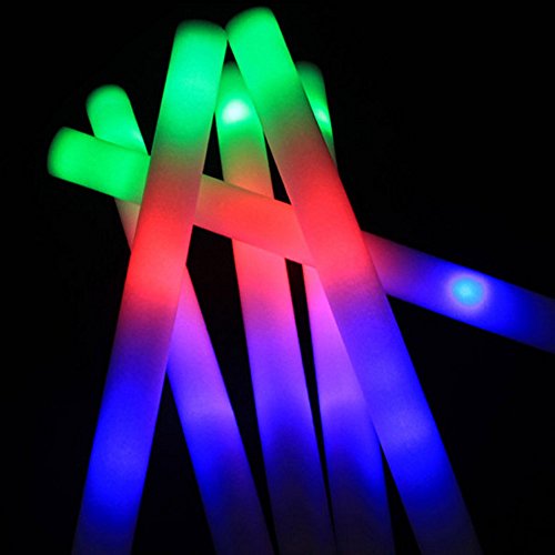 image for Gbell 10Pcs LED Party Glow Sticks Fun,Flashing Light Effect Sticks, Co