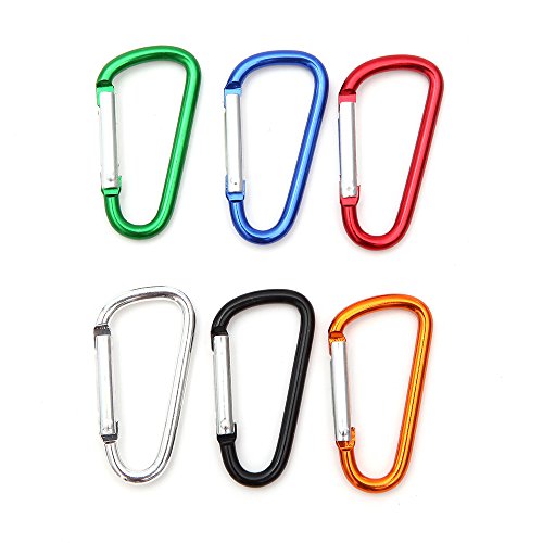 image for MAINRI Carabiner Clip Keychain Small Caribeaner Clip Keys Chain 2” A
