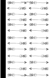 Bullet Journal: Black and White Arrows Notebook, Boho Dot Grid Planner, Dotted Paper Diary, BUJO Organizing Notepad, 125 Pages (5.5x8.5)