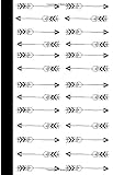 Bullet Journal: Black and White Arrows Notebook, Boho Dot Grid Planner, Dotted Paper Diary, BUJO Organizing Notepad, 125 Pages (5.5x8.5)
