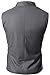 Lanbaosi Men's Casual Slim Fit Oblique 6 Button Down Stand Collar Vest
