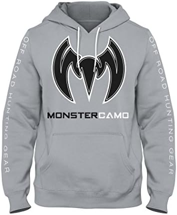 Monster Camo Maverick Hoodie #4 Gray w/Black and White Logo (3X-Large)