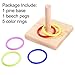 Bird Toys, Wooden Parrot Trick Tabletop Parrot Toys, Bird Educational Toy Parakeet Educational Foot Toys with Stacking Color Ring Sets for Small Bird Budgies Cockatiel Cockatoo Conure Lovebirdthumb 4