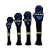 Scott Edward Blue Yellow Black Abstract Pattern Golf Head Covers Set of 4 Wood Clubs