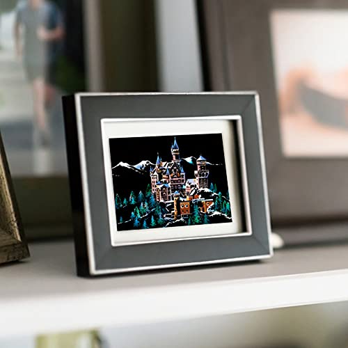 Koogel Kratzbilder, 16 Baltt 200 x 140 mm Scratch Paiting Paper Weltberühmte Sehenswürdigkeiten Feuerwerk Beschichtete Bunte Kratzpapier mit Werkzeug Set für Erwachsene