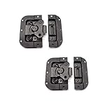MTMTOOL 2 Pieces Recessed Butterfly Twist Catch Black Spring Loaded Latch for Flight Road Case Cabinet 4.4