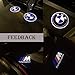Car Door LED Logo Light Projector Ghost Shadow welcome Lights For BMW 3 5 6 7 Z GT Mini Series Symbol Emblem Courtesy Step Lights Kit Replacement（4-pack)