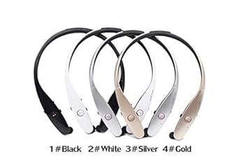 【クリックで詳細表示】マイク付きヘッドホン EB 900 Bluetooth ネックバンドヘッドフォン 格納式イヤホン付き ランニング/スポーツ 防汗 ノイズキャンセリング ワイヤレスヘッドセット LG iPhone Android用 シルバー