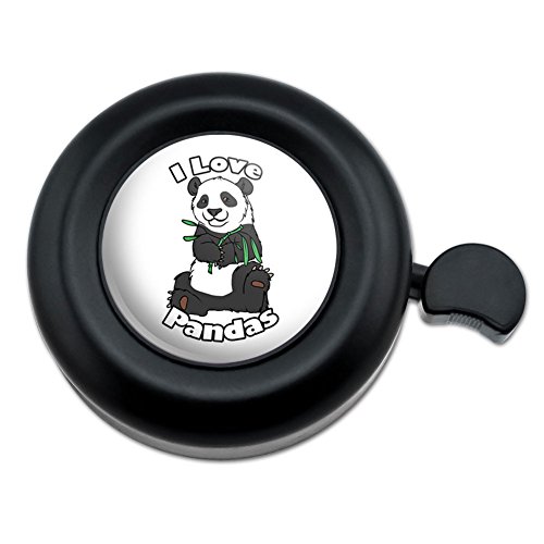 GRAPHICS & MORE I Love Pandas Bamboo Bicycle Handlebar Bike Bell