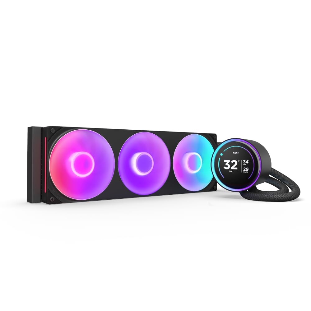 Photo 1 of ***PARTS ONLY***NZXT Kraken Elite 360 RGB 2024 - AIO CPU Liquid Cooler - 360mm Radiator - F360 RGB Core Fan - Customizable 2.72" IPS LCD - NZXT Turbine Pump - AMD® AM5, AM4 - Intel® LGA 1851/1700, 1200/115X - Black