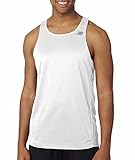 New Balance Tempo Men's Running Singlet, White, Medium