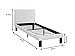 Poundex PU Upholstered Platform Bed, Twin, White