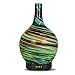 Essential Oil Diffuser 100ml Art Glass Vase Aromatherapy Fragrance Ultrasonic Cold Mist Humidifier 7 Color Lamp and Auto Shut-Off 4 time Setting for home Office Bedroom Baby Study Yoga (Art Vase-1)