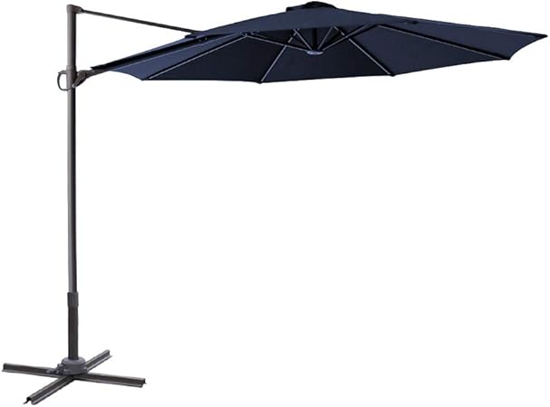 C Hopetree 10 Ft Cantilever Offset Outdoor Patio Umbrella With Tilt Navy Blue Amazon Ca Patio Lawn Garden