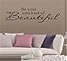 GUAngqi Be Your Own Kind of Beautiful Decals Flower Vine Wall Sticker Art Decor