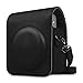 Fintie Protective Case Compatible with Fujifilm Instax Mini 90 Neo Classic Instant Film Camera - Premium Vegan Leather Bag Cover with Removable Strap, Vintage Black