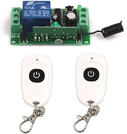 DC 12V 10A Relay 1CH Remote wireless RF Switch Transmitter+ Receiver,315MHZ/433MHz (433MHz)