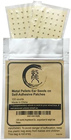 Reduce Pain Magnetic Ear Seeds Pellets 120 Counts + eBook with Multi-Condition Placements For Pain Relief