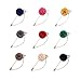 INNEE Handcrafted Lapel Flower 9pcs Boutonniere Pins in Clear Top Tin Box (Style 1)