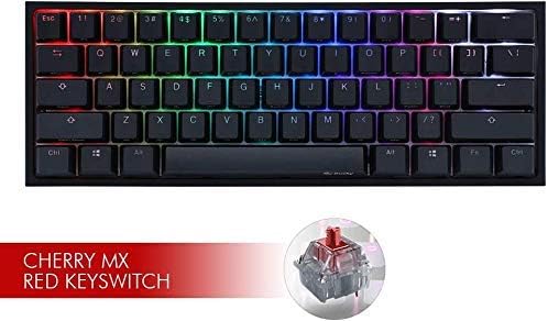 Akko X Ducky One 2 - Mini Cherry MX Switch PBT Keycap 60% Mechanical Gaming Keyboard (Ducky One 2 RGB Mini, Cherry MX Red)