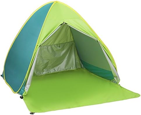 EastDeals Baby Beach Tent Automatic Pop Up Cabana Sun Shelter for Kids (Blue&Green)