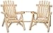 Lakeland Mills CFU329 Cedar Log Vista Tete Outdoor Chairs, Natural