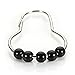 Amazer Black Shower Curtain Hooks, Decorative Rust Proof Acrylic Balls Shower Curtain Hooks, Stainless Steel Shower Hooks for Shower Curtain Bathroom Shower Hooks-Set of 12