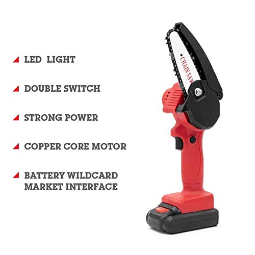 Rowa Handheld-Kettensäge-Batteriebetriebene Grünworks, Batteriekettensägen für das Schneiden von Holz, wiederaufladbarer… – Bild 4