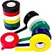 Weather-Resistant Colored Electrical Tape 60 Jumbo Roll 12 Pack. Color Code Your Electric Wiring Safely with Indoor/Outdoor PVC Vinyl, UL Listed to 600V, for a Variety of Taping Needs