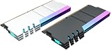 QWAMBVZE DDR4 DDR5 5V ARGB Sync PC RGB RAM Heatsink Cooler Silver White view 2