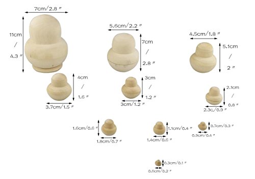 2 Winterworm+Unpainted+Matryoshka+Decoration+Parent+child