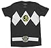 Power Rangers The The Black Rangers Costume Adult T-Shirt Tee, Black, Large