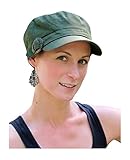 Linen Blend Military Cadet Hat