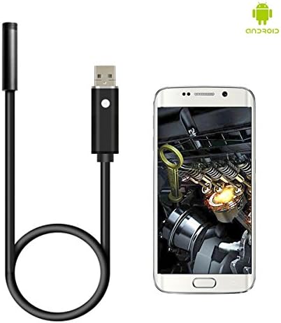 ZCF 8mm 5M 2 in 1 Endoscope Tube for Computer/ Android Smartphones with OTG and UVC Function Black (2 in 1 USB)