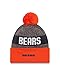 New Era NFL Chicago Bears 2016 Reverse Team Color Sport Knit Beanie, One Size, Orange/Gray