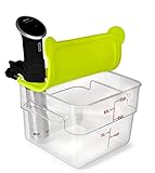 EVERIE Silicone Lid Compatible with Cambro Sous Vide Container 12 Qt and Anova Sous Vide Cooker (Corner Mount)