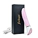Tongue Vibrator Clitoris Stimulation -Feelingirl G-Spot 10 Vibration Modes Soft Dildo Vibrators USB Rechargeable, Adult Sex Toys for Couples & Women (Pink)