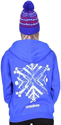 Oneskee Apres Premium Zipped Hoodie Women's St Anton Navy Melange Uk 6-8 X-Small