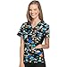 Tooniforms By Cherokee Women's Mock Wrap Finding Nemo Print Scrub Top