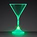 Light Up Martini Glasses with Color Changing LED Light & Long Spiral Stem (Set of 6)