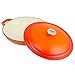 Zelancio Cookware 3-Quart Enameled Cast Iron Casserole Dish with lid, Perfect for Braising, Slow Cooking, Simmering and Baking, Tangerine Orange