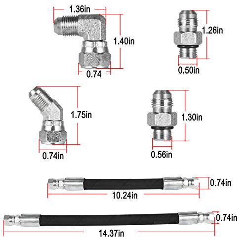 High Pressure Oil Pump HPOP Lines for 99-03 Ford 7.3L Powerstroke/Hoses Set with Crossover line
