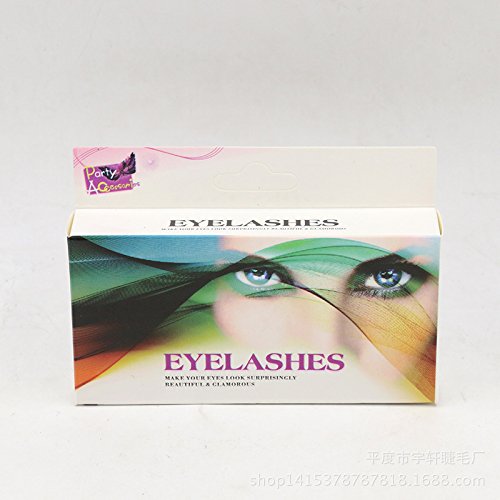 HiiBaby INSTANT GLAM LONG THICK FEATHER FALSE EYELASHES! FANCY DRESS PARTY FESTIVAL (Purple)