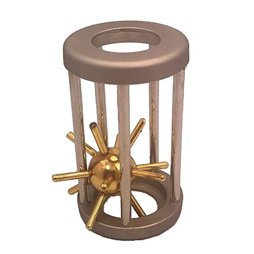 Trapped Satellite Metal Puzzle Brain Teaser IQ Toy. Metal Gold Spiked