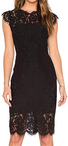 Women's Sleeveless Floral Lace Slim Evening Cocktail Mini Dress for Party DM261
