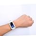 wonlex Band for Samsung Gear Fit2 / Fit2 Pro, Silicone Replacement Watch Bands Strap Compatible with Galaxy Gear Fit2 SM-R360 & Fit 2 Pro for Women & Men (White/Blue)