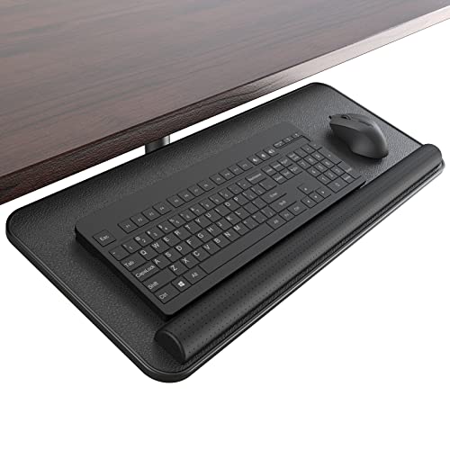 Mount-It! Under Desk Keyboard Tray With Gel Wrist Pad - Refurbished Space-Saving Solution