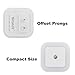 SOAIY Soft Brightness Plug In LED Night Light with Smart Dusk To Dawn On / Off Sensor, Offset Prongs, for Kids Room, Hallway, Bathroom, Stairs, White (5800K), Pack of 8